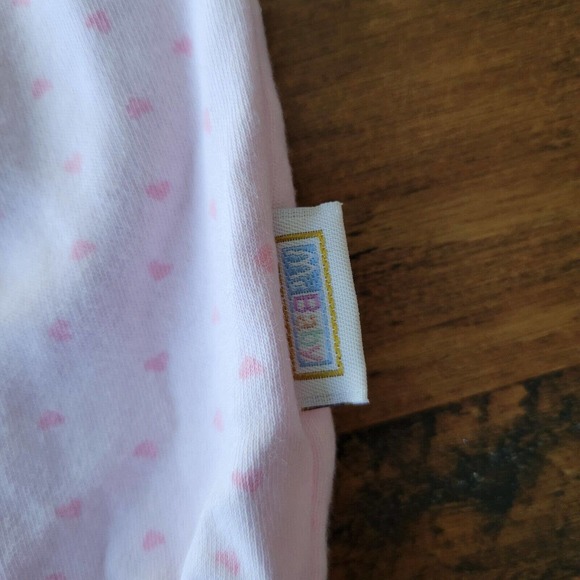 McBaby Vintage Light Pink W/ Hearts & Animals Collared Sleep Sack Button Up - Picture 11 of 11
